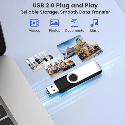 Customizable 1GB Flash Drive 10 Pack, ABLAZE Dual USB 2.0+ Type C Thumb Drives with Logo Personalized USB Memory Sticks (Mixed Colors)