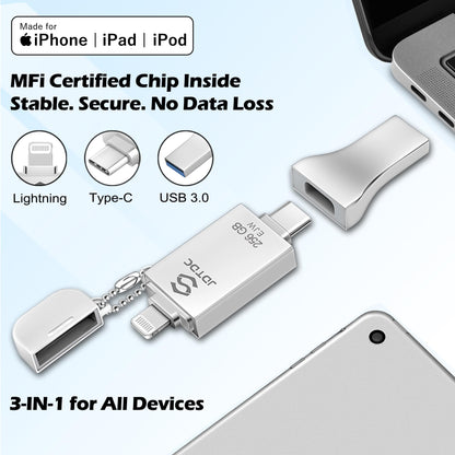 Genuine 256GB Apple MFi Certified Photo Stick for iPhone 17/16/15/14/13/12