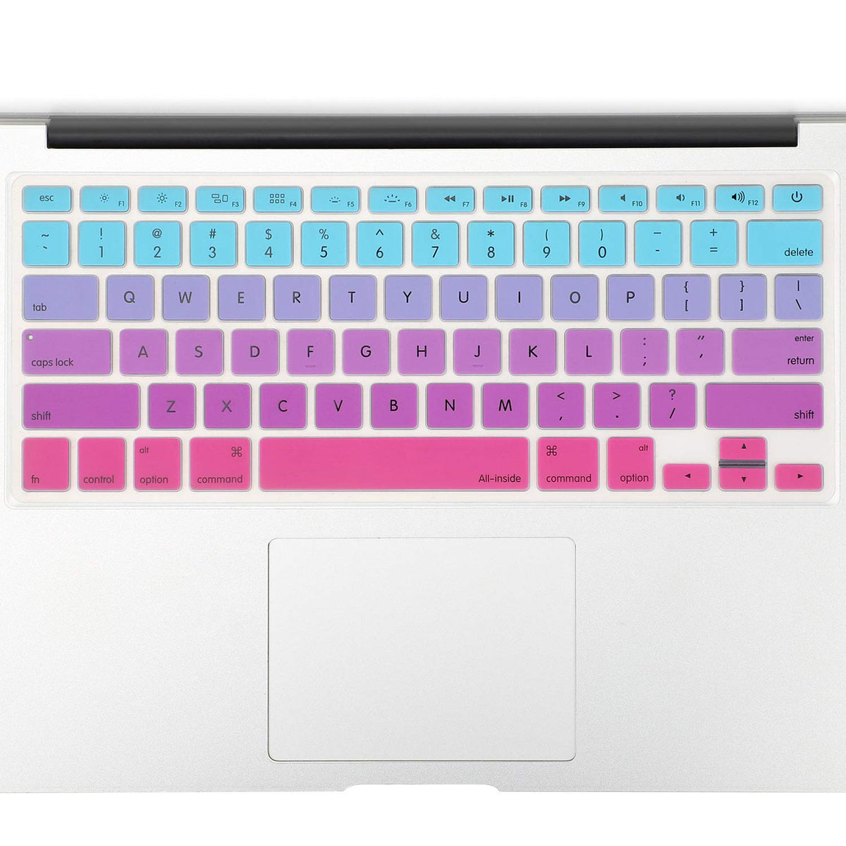 Allinside Green Ombre Keyboard Cover Skin for MacBook Pro 13" 15" 17" (2015 or Older Version), MacBook Air 13" A1369/A1466, Older iMac Wireless Keyboard MC184LL/B