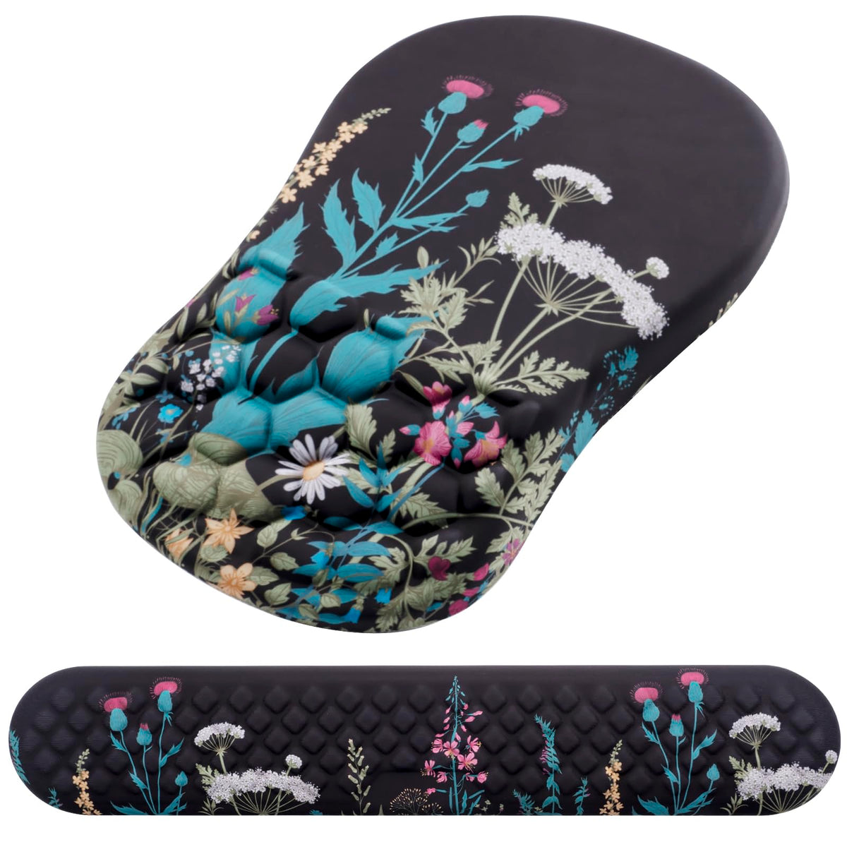 Laokiiy Ergonomic Mouse Pad with Wrist Support and Keyboard Wrist Rest Set