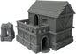 Paintable Tabletop Miniature Little Town Building Terrains Compatible with RPG War Games - 18mm Scale Dioramas Building Set Scenery with Medieval Architecture Style by HAUTICO (HVillageHouses7-1)