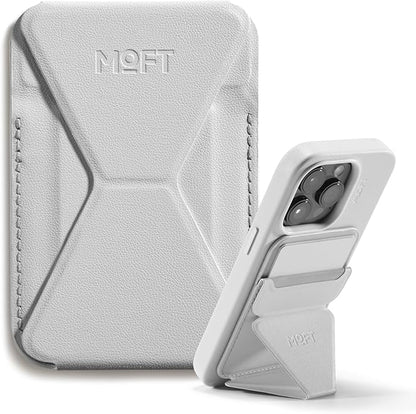 MOFT Magnetic Wallet Stand Compatible with iPhone 16/15/14/13/12 Series, Angle Adjustment & Magsafe Compatible MOVAS Phone Stand, Misty Cove