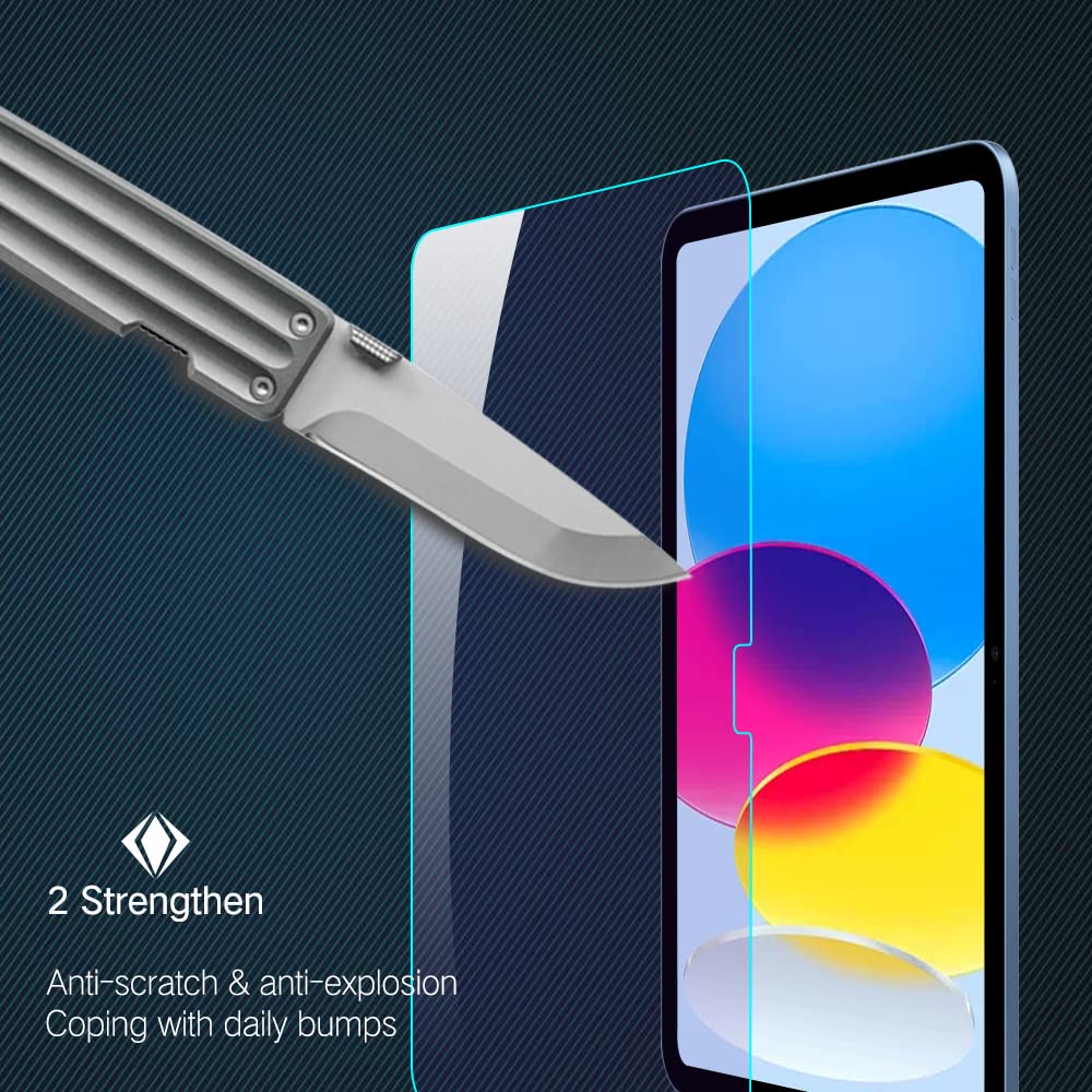 PERFECTSIGHT Anti Blue Light Screen Protector Compatible with iPad Air 5 2022/ Air 4 10.9 inch 2020/ iPad Pro 11 (2022/2021/2020/2018 Model), HD Clear Eye Protection Anti Fingerprint Tempered Glass