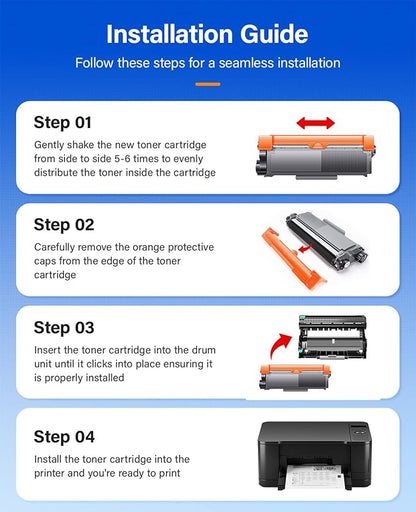 TN630 Black Toner Cartridge 2-Pack Replacement Compatible for Brother TN-630 630 Toner HL-L2380DW HL-L2320D HL-L2340DW DCP-L2540DW MFC-L2700DW MFC-L2720DW HL-L2300D HL-L2360DW MFC-L2740DW Printer Ink