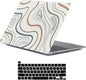 LanBaiLan Compatible for MacBook Pro 13 inch with Touch Bar 2022 2021 2020 2019 2018 2017 2016,M1 M2 A2338 A2289 A2251 A2159 A1989 A1706 A1708 Laptop Hardshell Case & Keyboard Cover, Aesthetics Line