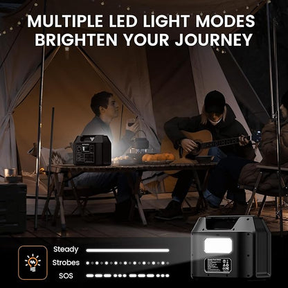 SinKeu Portable Power Station 80000mAh,256Wh LiFePO4 Battery Backup,300W AC Outlets, Power Bank for Hurricane Emergency Outdoor Camping RVs Home