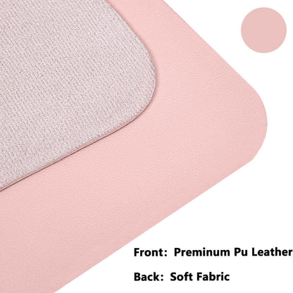PU Leather Desk Pad Protector Gaming Mouse Pad Non Slip Desk Mat for Keyboard and Mouse Waterproof Desk Writing Pad for Office and Home Desk Accessories(Pink, 47.2 * 17.7)