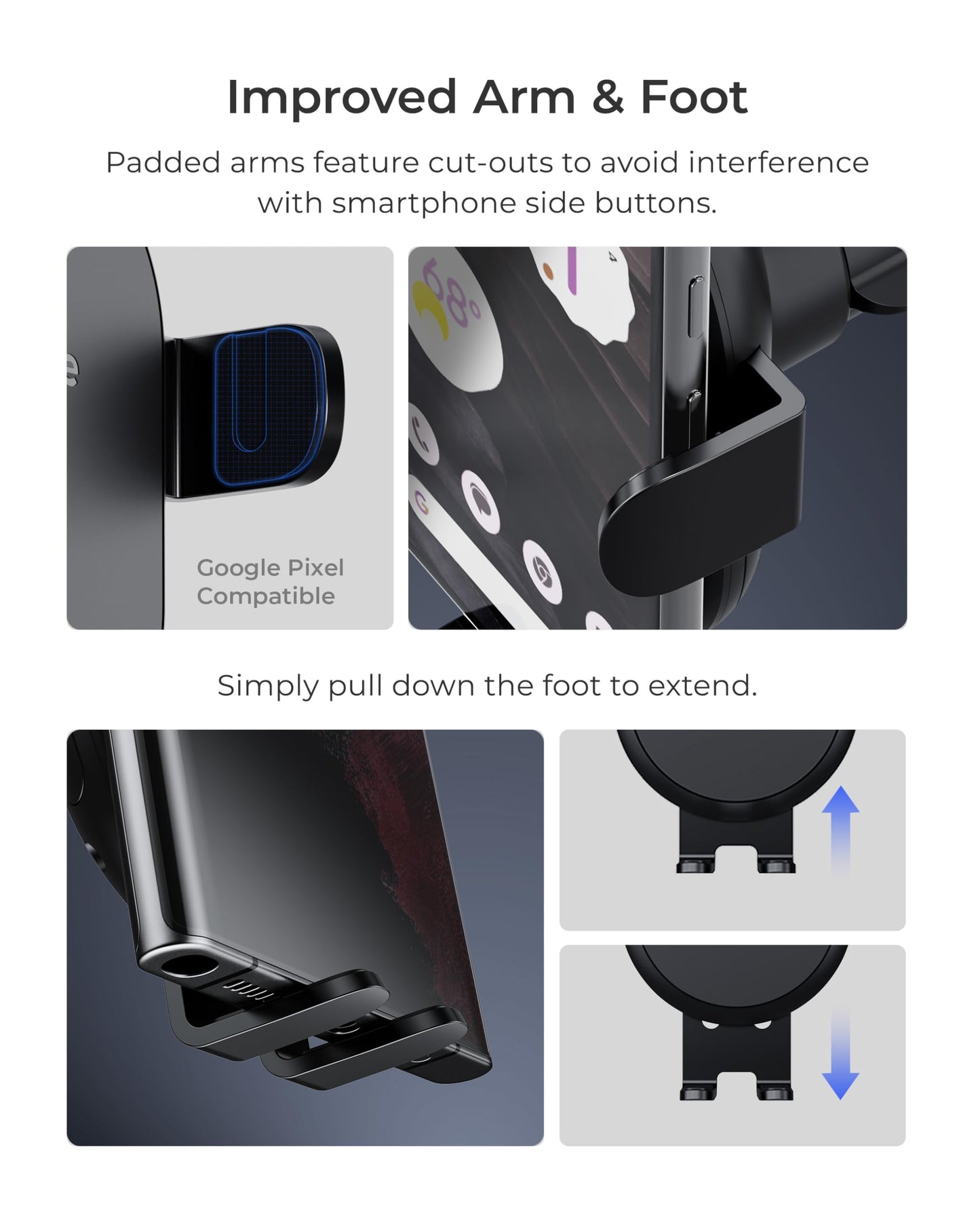 iOttie Auto Sense 2 Dash & Windshield Car Phone Holder with Qi Wireless Charging – Auto Clamping Phone Mount & Charger for iPhone, Google Pixel, Samsung Galaxy, Huawei, LG (Adapter Not Included)