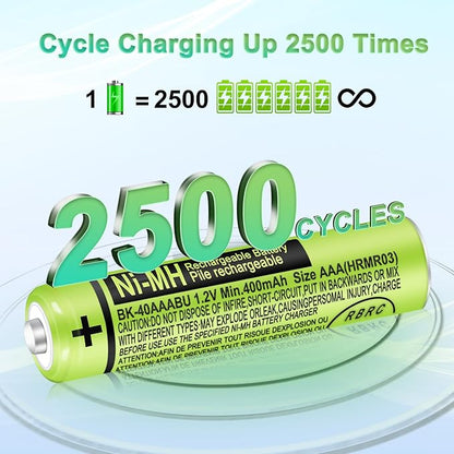 4 Pack BK-40AAABU Ni-MH AAA Rechargeable Battery for Panasonic,1.2v 400mah Rechargeable AAA Batteries Panasonic Cordless Phones, Electronics,Remote Controls