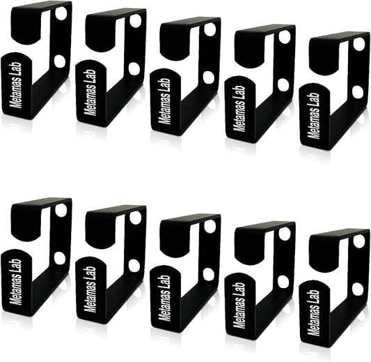 10 Pack Metallic 1U D Ring Cable Manager Ring Network Rack Cable Management Ring Cable Management Hook for Network Patch Cables, Fiber Optic, Power Cords - Made in Taiwan