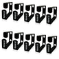 Metamas Lab - 10 Pack Metallic 1U D Ring Cable Manager Ring Network Rack Cable Management Ring Cable Management Hook for Network Patch Cables, Fiber Optic, Power Cords - Made in Taiwan