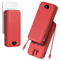 Portable Charger Power Bank 20000mAh with Built in Cables & Wall Plug