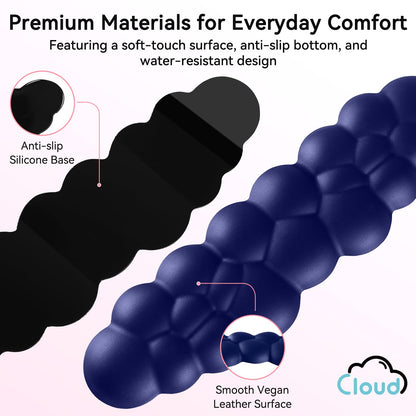 Sushret Cloud Wrist Rest for Computer Keyboard and Mouse Pad Set, Dark Blue