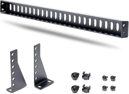 StarTech.com 1U Rack Mountable Cable Lacing Bar w/Adjustable Depth, Cable Support Guide for Organized 19" Racks/Cabinets, Horizontal Cable Guide for Patch Panels/Switches/PDUs (12S-Cable-Lacing-BAR)