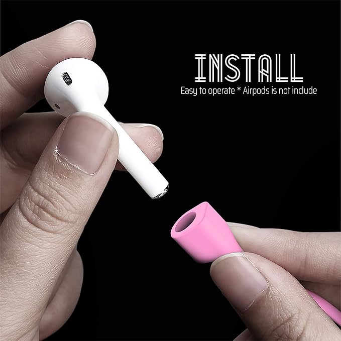 Ultra Strong Magnetic Airpod Pro Strap Anti-Lost Cord Sports Lanyard Compatible with Airpods 3rd 2nd Generation Pro 3 2 1 (3 Pink)