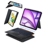 WIWU for iPad Case Keyboard for Air 13 Inch M4/M3/M2 2026/2025/2024 Magnetic Detachable Keyboard Case Adjustable Stand 7 Colours Backlit Keys Trackpad (Black, for Air 13"(M3/M2) Pro 12.9" 6/5/4/3)