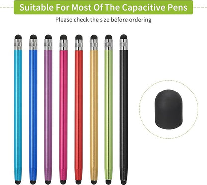 MECCANIXITY 20Pcs Replacement Stylus Pen Tips 5.5mm Conductive Capacitive Touch Screen Pens Tips Silicone Rubber, Black