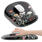 Aszqvd Ergonomic Mouse Pad with Wrist Support, Floral Mousepad for Desk