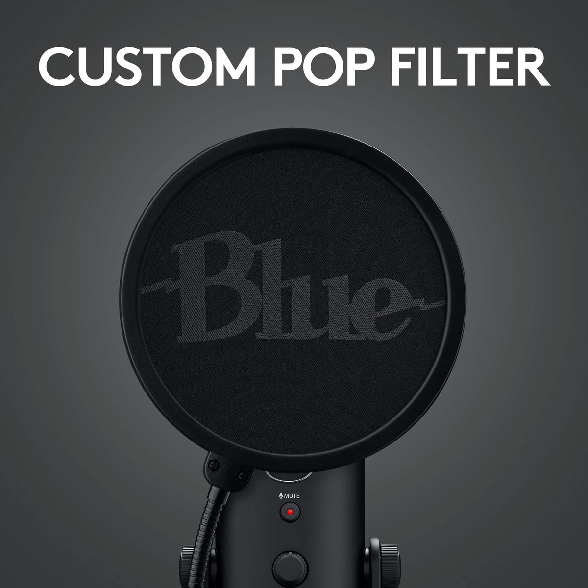 Logitech Blue Yeti Game Streaming Kit with Yeti USB Gaming Mic, Blue VO!CE Software, Exclusive Streamlabs Themes, Custom Pop Filter, PC/Mac/PS4/PS5 - Blackout