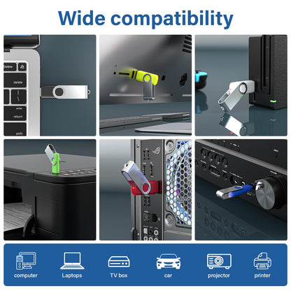 4GB Flash Drive 10 Pack, Wooolken USB 2.0 Thumb Drives Memory Stick