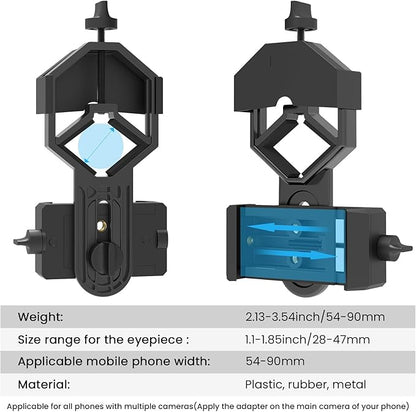 GOSKY Smartphone Adapter Mount Regular Size - Compatible with Binoculars, Monoculars, Spotting Scopes, Telescope, Microscopes Fits almost all Smartphones on the Market Record Nature and The World