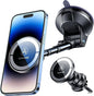 [Military-Grade]VANMASS for MagSafe Car Mount [2025 Upgraded Strongest Magnets] Magnetic Phone Holder Suction Cell Stand for Dashboard Windshield Vent,Truck Cradle for iPhone 16 15 14 13 12 11 Android