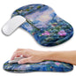 Kuosgm Ergonomic Mouse Pad Wrist Support with Memory Foam Massage Bulge, Carpal Tunnel Pain Relief Mousepad Wrist Rest for Mouse(12x8 inch, Pink Flowers)