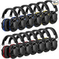 Amylove 12 Pcs Kids Ear Protection Noise Cancelling Headphones Ear Muffs Bulk 27db Adult Noise Reduction Hearing Earmuff(Universal Fit (kids & Adults),Shooting Style,Black Color)