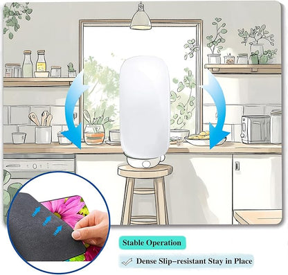 Cute Cartoon Anime Rabbit Custom Mouse Pad with Non-Slip Rubber, Small Square Design for Wireless Laptop & Computer Mouse Pads for Desk, 9.5 x 7.9 inch Smooth Surface for Gaming & Office