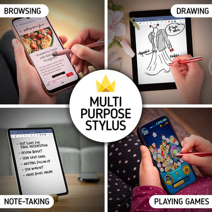 The Friendly Swede Stylus Pen for Touchscreen with Replaceable Thin Tips