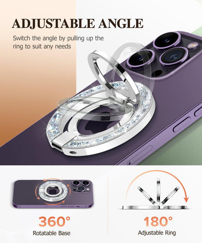 GVIEWIN Magnetic Phone Ring Holder, Compatible with MagSafe Phone Grip