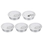 uxcell 5 Pcs 53mm (2.09 Inch) Desk Grommet, Plastic Cable Hole Cover, Wire Cord Cable Organizer for Home Office Computer Desk Cabinet, Silver