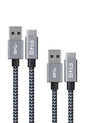 FHG 6FT 3.3FT USB 3.0 to USB C Cable 2Pack, High-Speed Transfer of 1GB in 2sec, 3A Fast Charging from 20% to 80% in 35mins, Sturdy Nylon Braided USB Data Cable, Compatible for iPhone 15/Galaxy/Win