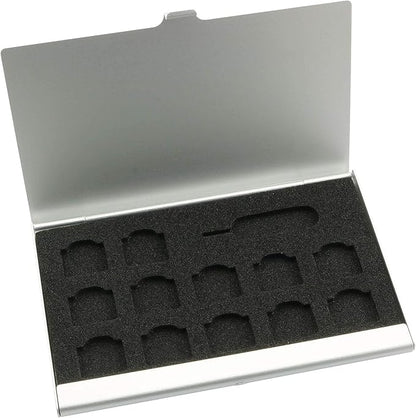 TAODAN Nano SIM Card Holder with Eject Pin,SIM Card Adapters Aluminum Alloy Storage Case Silver