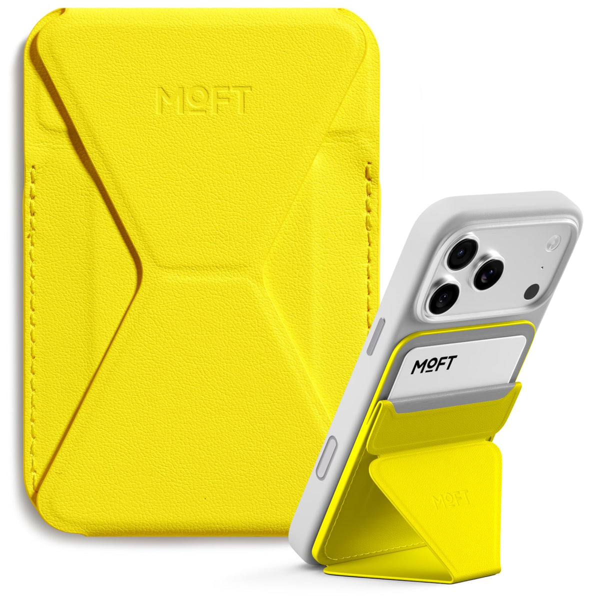 MOFT Magnetic Wallet Stand Compatible with iPhone 18/17/16/15/14/13 Series, Angle Adjustment Magsafe Compatible MOVAS Phone Stand,Clay