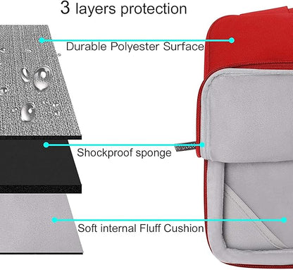MOSISO Compatible with MacBook Air 13 inch Case 2025 2024 2023 2022 M4 A3240 M3 A3113 M2 A2681, Hard Shell&Sleeve Bag&Keyboard Skin&Webcam Cover&Screen Film for MacBook Air 13.6 inch, Red