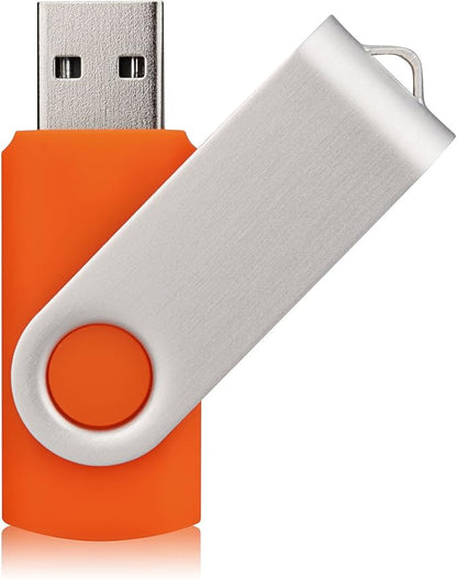 50 Pack 8GB USB Flash Drives - 50 Pack USB 2.0 Memory Sticks - Orange