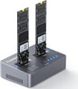 M.2 NVME/SATA Duplicator, Coolpie CR121 Dual-Bay Offline Clone M.2 NVME/SATA Docking Station, USB3.2 Gen2*2 20Gbps M.2 Cloner for SSD Size 2230/2242/2260/2280/22110
