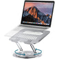 Lifelong 360° Rotating Adjustable Laptop Stand, Foldable Riser, Silver
