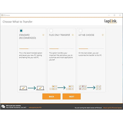 LAPLINK Easy Transfer Cable, Includes PCmover Express Data Transfer Software and High Speed Ethernet Cable, Single Use License, Only Transfers Files and Settings. Compatible with Windows 11