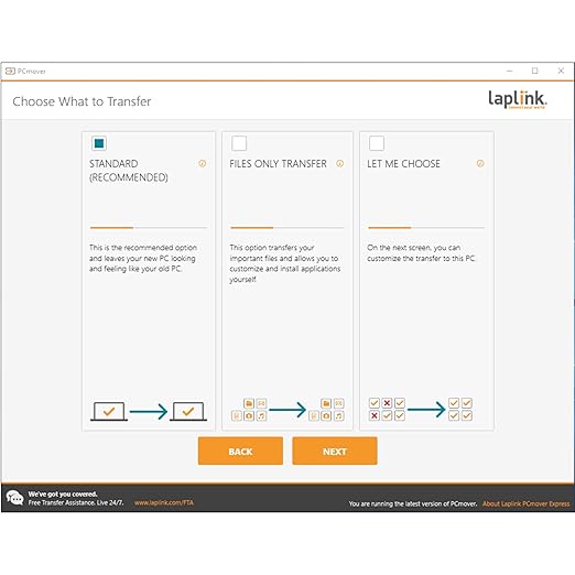 LAPLINK Easy Transfer Cable for Windows, Includes PCmover Express Software and USB 3.0 PC to PC Cable, Single Use License, Transfers Files, Settings, and User Profiles. Compatible with Windows 11