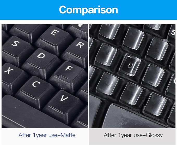English Keyboard Stickers, 2 Pack Replacement Keyboard Letters Sticker with White Font on Black Background Universal for Computer Laptop Desktop, Matte Alphabet Stickers
