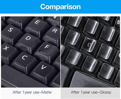 English Keyboard Stickers, 2 Pack Replacement Keyboard Letters Sticker with White Font on Black Background Universal for Computer Laptop Desktop, Matte Alphabet Stickers