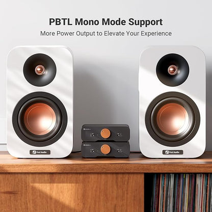 Fosi Audio ZA3 Balanced Stereo Amplifier Home Audio Component Mini 2 Channel Mono Amp TPA3255 for Subwoofer Desktop Home Theater Bookshelf Tower Floorstanding Passive Speakers with 48V Power Supply