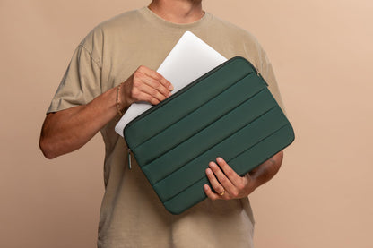 ANECDOTE Laptop Case 15-16 Inch – A Perfect Laptop Sleeve - Compatible with MacBook Air/Pro 15 inch M3 M2 M1 Chip Pro Max 2023-2021 – Fits well, Made of 100% Nylon with Aesthetic Design (Forest Green)