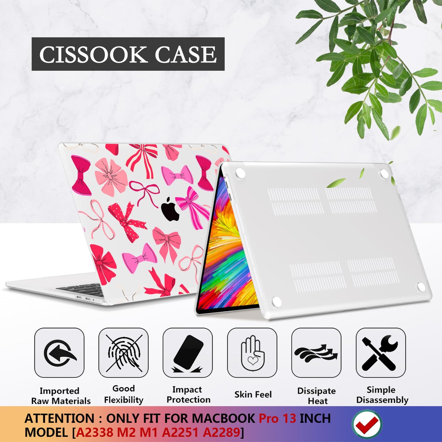 CISSOOK Compatible with MacBook Pro 13 inch 2025-2016 Release M2 M1 Chip