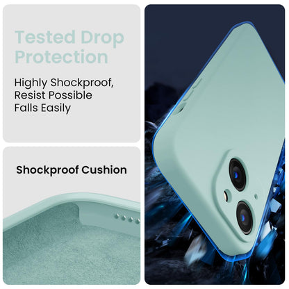FireNova Designed for iPhone 15 Case, Silicone Upgraded [Camera Protection] Phone Case, Soft Anti-Scratch Microfiber Lining Inside, 6.1 inch, Mint Green