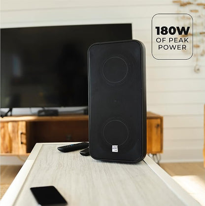 Altec Lansing Shockwave 200 Wireless Party Speaker 180W Bluetooth Speaker with a Long Lasting 12 Hour Battery, Multi LED Party Modes, Multiple bass Boost Modes, Party Sync, AM/FM Radio