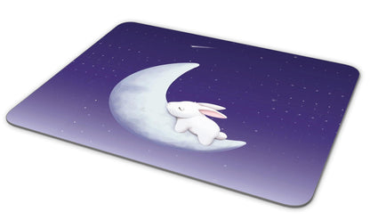TuMeimei Non-Slip Rubber Mouse Pad (The Rabbit Sleeps on The Moon)