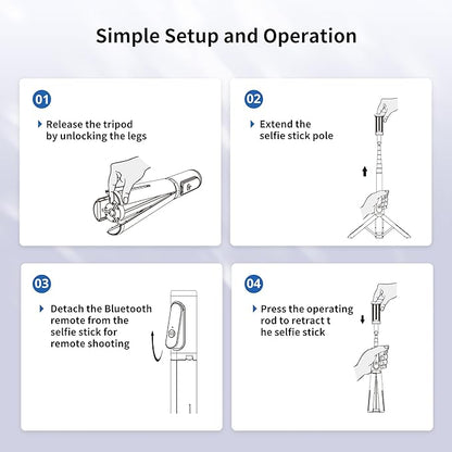 ATUMTEK Selfie Stick Tripod, Extendable 3 in 1 Aluminum Bluetooth Selfie Stick with Wireless Remote and Tripod Stand for iPhone 16/15/14/13/12/11/11 Pro/XS Max/XS/XR/X/8/7, Samsung Smartphones, Red